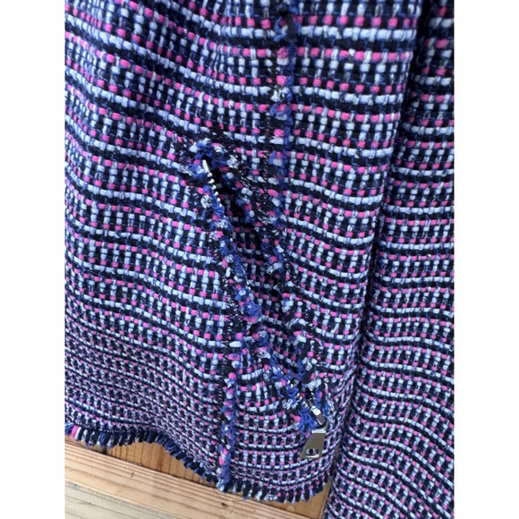 Rebecca Taylor Women's Tweed Jacket Pink & Blue Size 10 - Picture 4 of 9